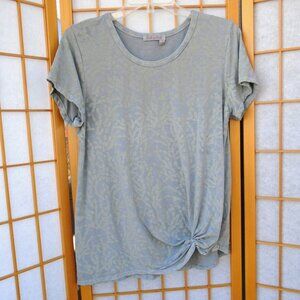 FRESH PRODUCE XLarge Shadow Gray Noa T Coral Cluster fixed knot cotton blend EUC